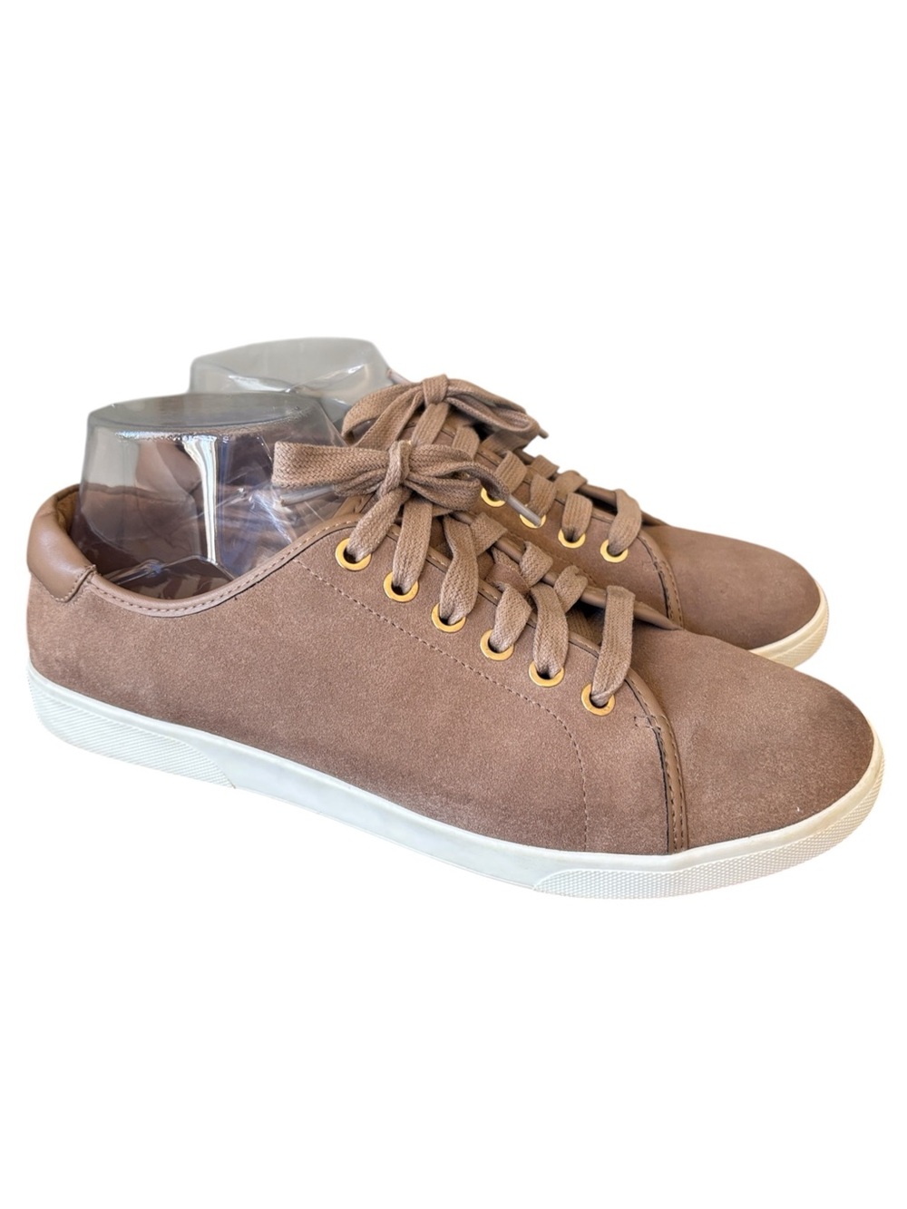 Vionic Brinley Tan Suede Lace Up Sneakers Size 9 Wide
